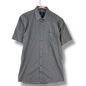 Pacewear Gray Collared Short Sleeve Wrinkle Resistant Button Down Men’s 16.5